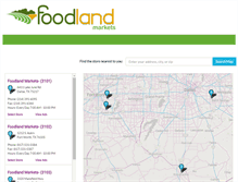Tablet Screenshot of foodlandmkt.com